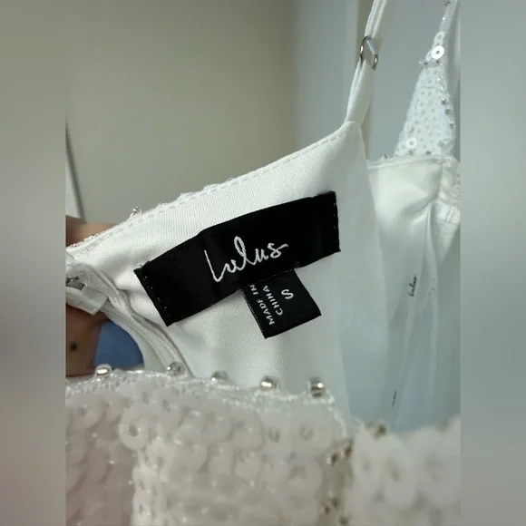 Lulu's White Embellished Midi Dress - Picture 4 of 4